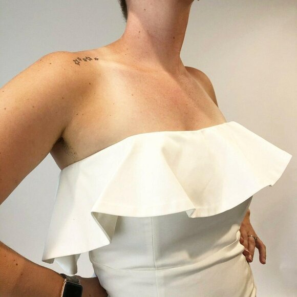 Bardot Ivory Cloud 9 Dress 10 Strapless Sheath - Picture 6 of 12